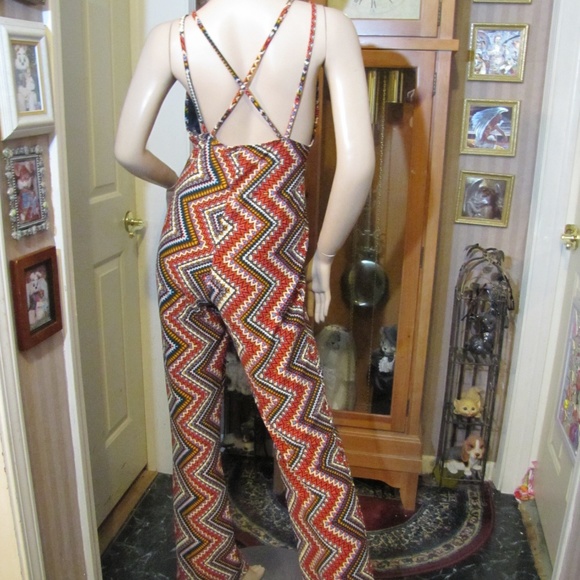 Privy Red, Yellow & Black Jumpsuit size L - Picture 8 of 8
